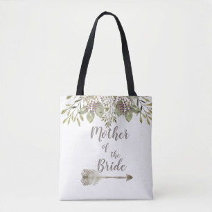 Botanische Wasserfarbenmutter der Bride Tote Tag Tasche