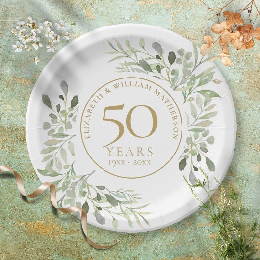 Botanische Wasserfarbenwelt 50 Jahre Pappteller