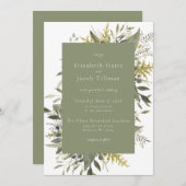 Botanische Wasserfarbenwelt Einladung zur Hochzeit (Vorne/Hinten)