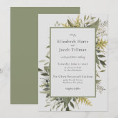 Botanische Wasserfarbenwelt Einladung zur Hochzeit (Vorne/Hinten)