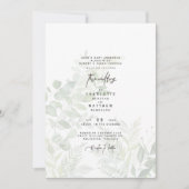 Botanische Wasserfarbenwelt Hochzeit Einladung (Vorderseite)