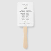 Botanische Wasserfarbenwelt Hochzeitsprogramm Fächer (Rückseite)