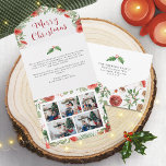 Botanische Weihnachten alles in einer Karte<br><div class="desc">Botanische Weihnachten alles in einer Karte. Teilen Sie Ihre Lieblings-Erinnerungen stilvoll mit der Send and Siegel Merry Christmas All-in-One Foto Collage Card aus der Red Holiday Watercolor Botanical Collection. Mit Platz für fünf Fotos und einem wunderschönen botanischen Design verbindet diese Karte die persönliche Touch von Familienmomenten mit festlichem Feiertagssjubeln. Mit...</div>