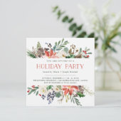 Botanische Weihnachten | Feiertag Einladung (Stehend Vorderseite)
