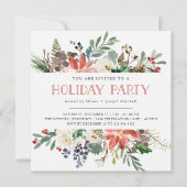 Botanische Weihnachten | Feiertag Einladung (Vorderseite)