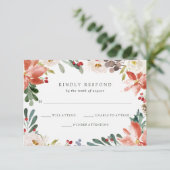 Botanische Weihnachten | Hochzeit mit Flora Einladung (Stehend Vorderseite)