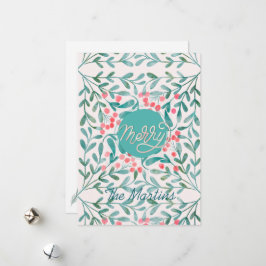 Botanische Weihnachten in Rot und Grün handbuchsta