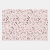 Botanische Weihnachten mit Mistletoe Pattern Geschenkpapier Set (Vorderseite 3)