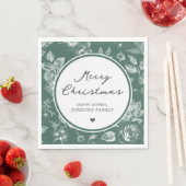 Botanische Weihnachten Serviette (Beispiel)