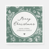 Botanische Weihnachten Serviette (Vorderseite)