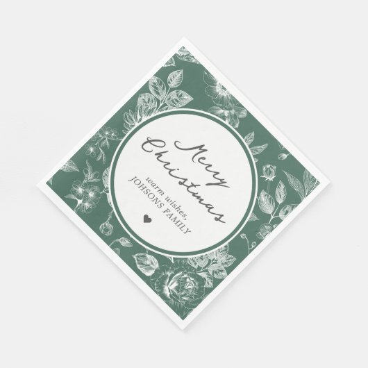 Botanische Weihnachten Serviette (Ecke)