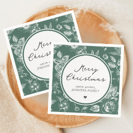 Botanische Weihnachten Serviette