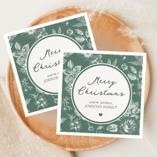 Botanische Weihnachten Serviette