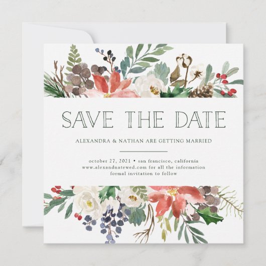 Botanische Weihnachten | Urlaub auf Hochtouren Sav Einladung (Vorderseite)