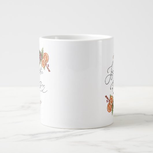 Botanische Weihnachtsfarbe Jumbo-Tasse (Vorderseite)