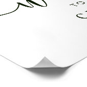 Botanische Weihnachtsfeier Begrüßung Foto Grün Poster (Ecke)