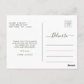 Botanische Weihnachtsfeier Black Danke Foto Postkarte (Rückseite)