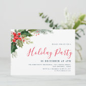 Botanische Weihnachtsfeier Einladung (Stehend Vorderseite)
