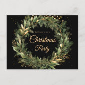 Botanische Weihnachtsfeier Einladungspostkarte (Vorderseite)