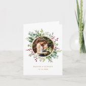 Botanische Weihnachtsfeier Foto Vielen Dank geklap Karte (Vorderseite)