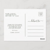 Botanische Weihnachtsfeier Gold Hochzeit Danke Pos Postkarte (Rückseite)