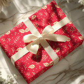 Botanische Weihnachtsfeiertage Geschenkpapier