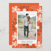 Botanische Weihnachtsfotokarte Feiertagskarte (Vorne/Hinten)