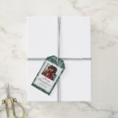 Botanische Weihnachtsgeschenkanhänger Geschenkanhänger (Mit Garn)
