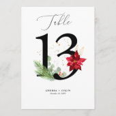 Botanische Weihnachtshochzeit - Tischnummer 13 (Vorderseite)