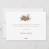 Botanische Weihnachtskarte Feiertagskarte (Rückseite)