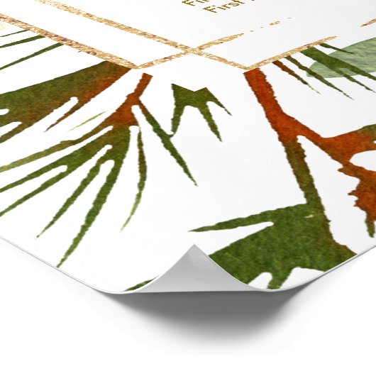 Botanische Weihnachtskarten Poster (Ecke)