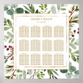 Botanische Weihnachtskarten Poster (Vorne)