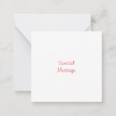 Botanische Weihnachtsmuster-Schneidebrett Mitteilungskarte (Rückseite)