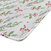 Botanische Weihnachtsmuster-Schneidebrett Schneidebrett (Ecke)