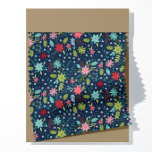 Botanische Weihnachtsnachtsnacht-Blumenmuster Stoff