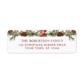 Botanische Weihnachtswasserfarbe - Rücksendeadress (Vorne)