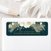 Botanische Weihnachtswasserfarbe Rücksendeadresse (Insitu)