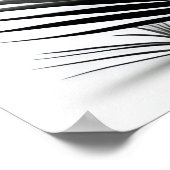 Botanische Weiße Linie Zeichnend Poster (Ecke)