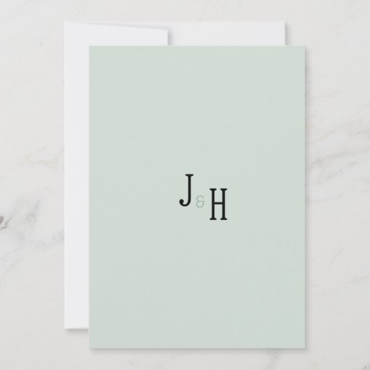 Botanische Weißminzbeeren blühend Save the Date Einladung (Rückseite)