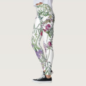 Botanische Wicke-Blumen ganz über Druck-Leggings Leggings (Links)