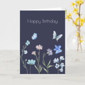 Botanische Wildblume Blume Boho Birthday Karte (Gelbe Blume)
