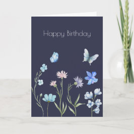 Botanische Wildblume Blume Boho Birthday Karte