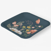 Botanische Wildblume Blume Boho Pappteller (Gewinkelt)