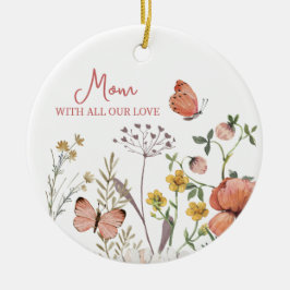Botanische Wildblume Blume Boho Personalisiert Nam Keramik Ornament