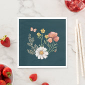 Botanische Wildblume Blume Boho Serviette (Beispiel)