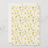 Botanische Wildblume Boho Wedding Einladung (Rückseite)