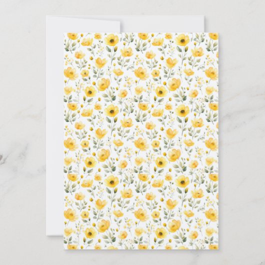 Botanische Wildblume Boho Wedding Einladung (Rückseite)