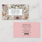 Botanische Wildblume Botanische Flora Visitenkarte (Vorne/Hinten)