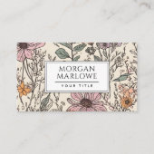 Botanische Wildblume Botanische Flora Visitenkarte (Vorderseite)