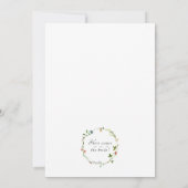 Botanische Wildblume Bridal Dusche Einladung (Rückseite)